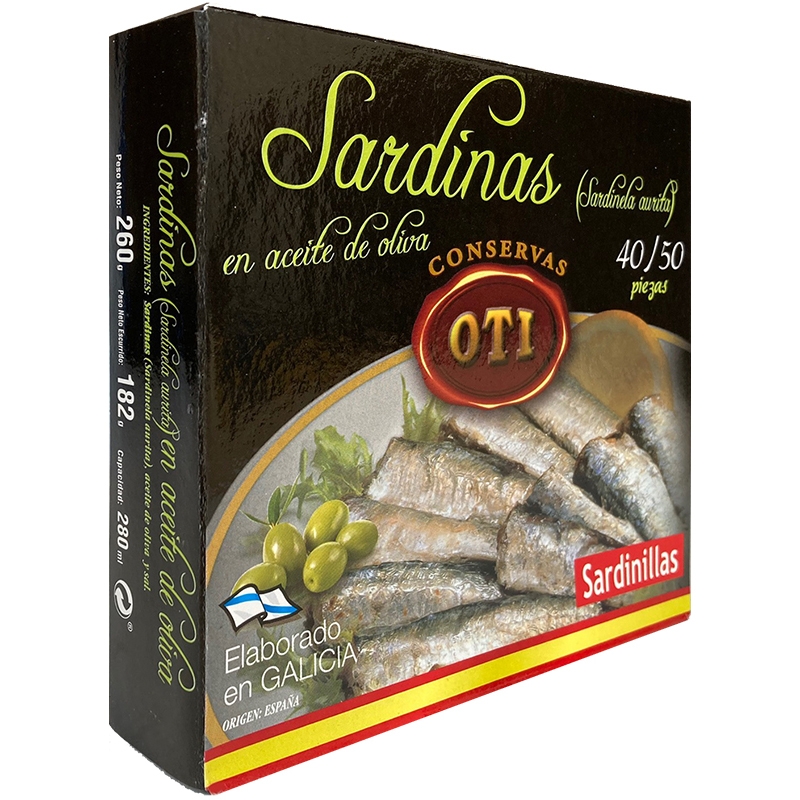 Sardinas en Aceite de Oliva 260g Oti | Conservas Oti