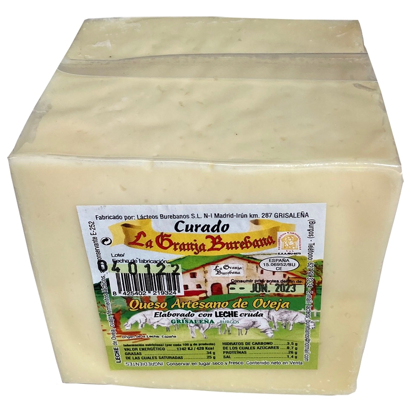 Cured Cheese LA GRANJA BUREBANA 850g | Tienda Gourmet Delicatessen