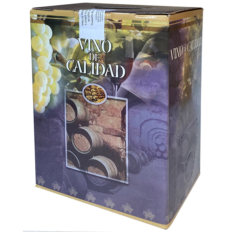 Bag in Box Vegazar Red Wine 5L - Bodegas Milvus - Bodega Cooperativa San Andres