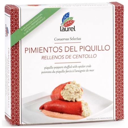 Piquillo Peppers stuffed with spider crab Laurel | Preserves Online Conservas Laurel