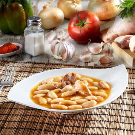 White Beans with free range chicken Laurel | Buy Online Conservas Laurel