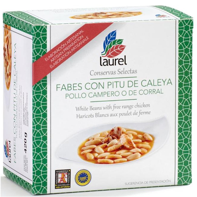 White Beans with free range chicken Laurel | Preserves Online Conservas Laurel